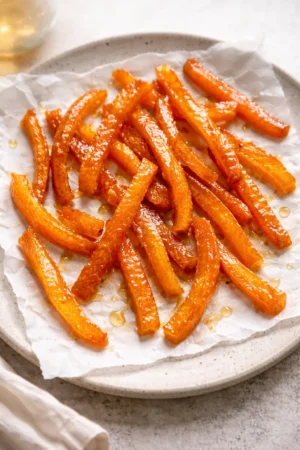 Homemade candied orange peels coated in sugar
