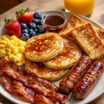 Effortless brunch party setup with delicious dishes and elegant decor.