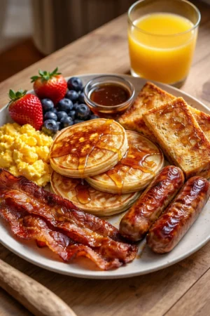 Effortless brunch party setup with delicious dishes and elegant decor.