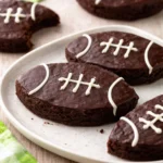 Delicious fudgy football brownies decorated for game day treats