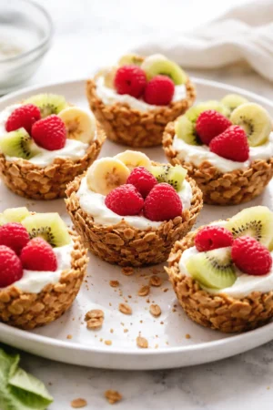 Colorful array of healthy make-ahead breakfast options on a table.