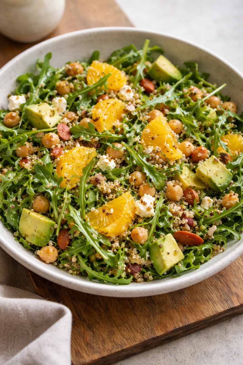Delicious Arugula Citrus Salad with fresh citrus fruits and vibrant greens