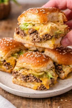 Delicious Big Mac sliders with fresh ingredients and savory flavors