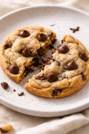 Delicious Crumbl-style chocolate chip cookies on a cooling rack