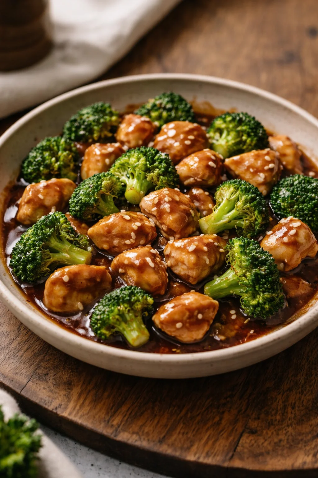 Delicious Dump and Go Crockpot Teriyaki Chicken served in a bowl