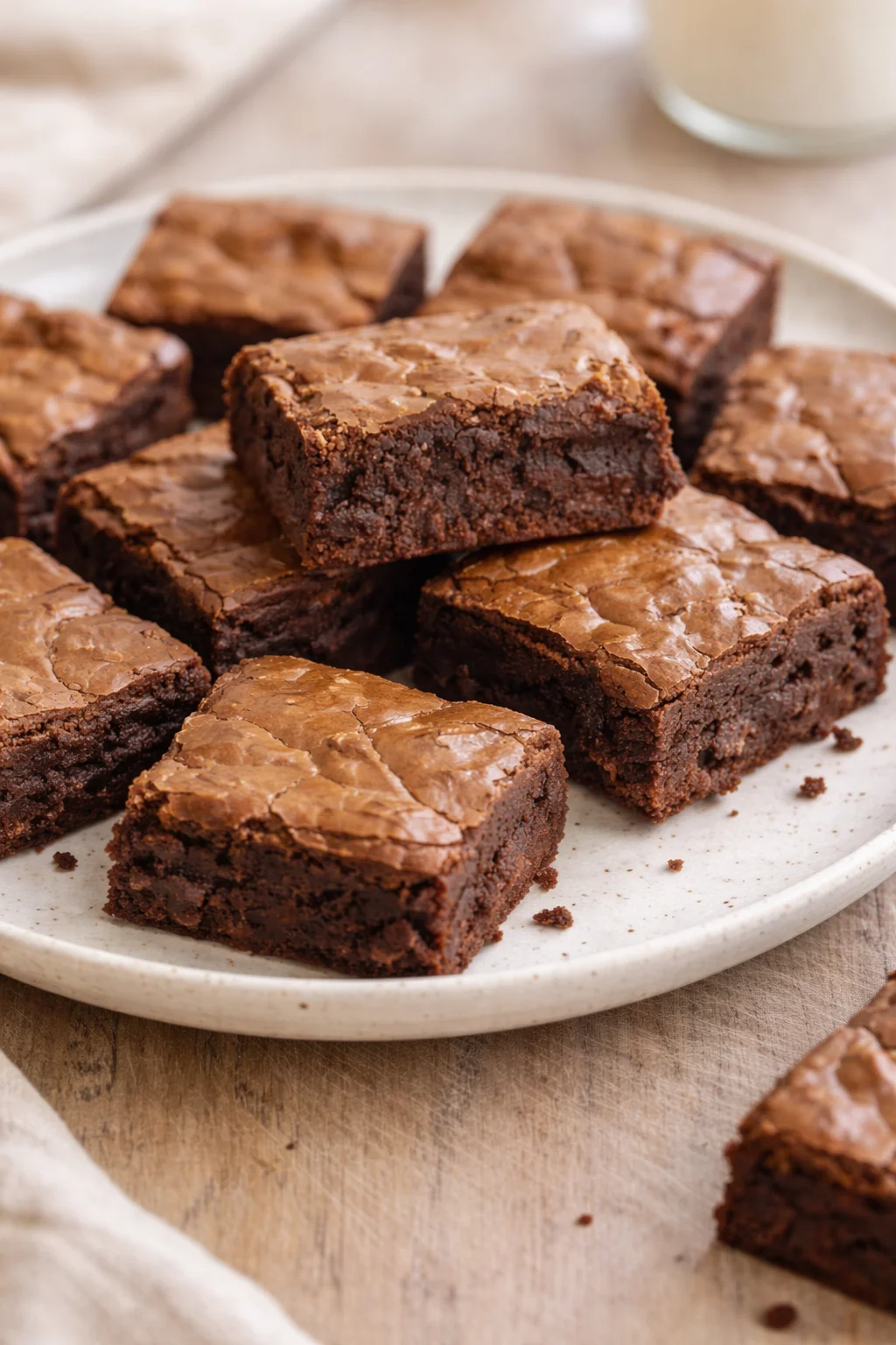 Delicious easy brownie recipe with rich chocolate flavor and fudgy texture
