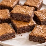 Delicious homemade brownies made from an easy brownie recipe.