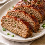 Easy meatloaf recipe with ground beef and savory spices