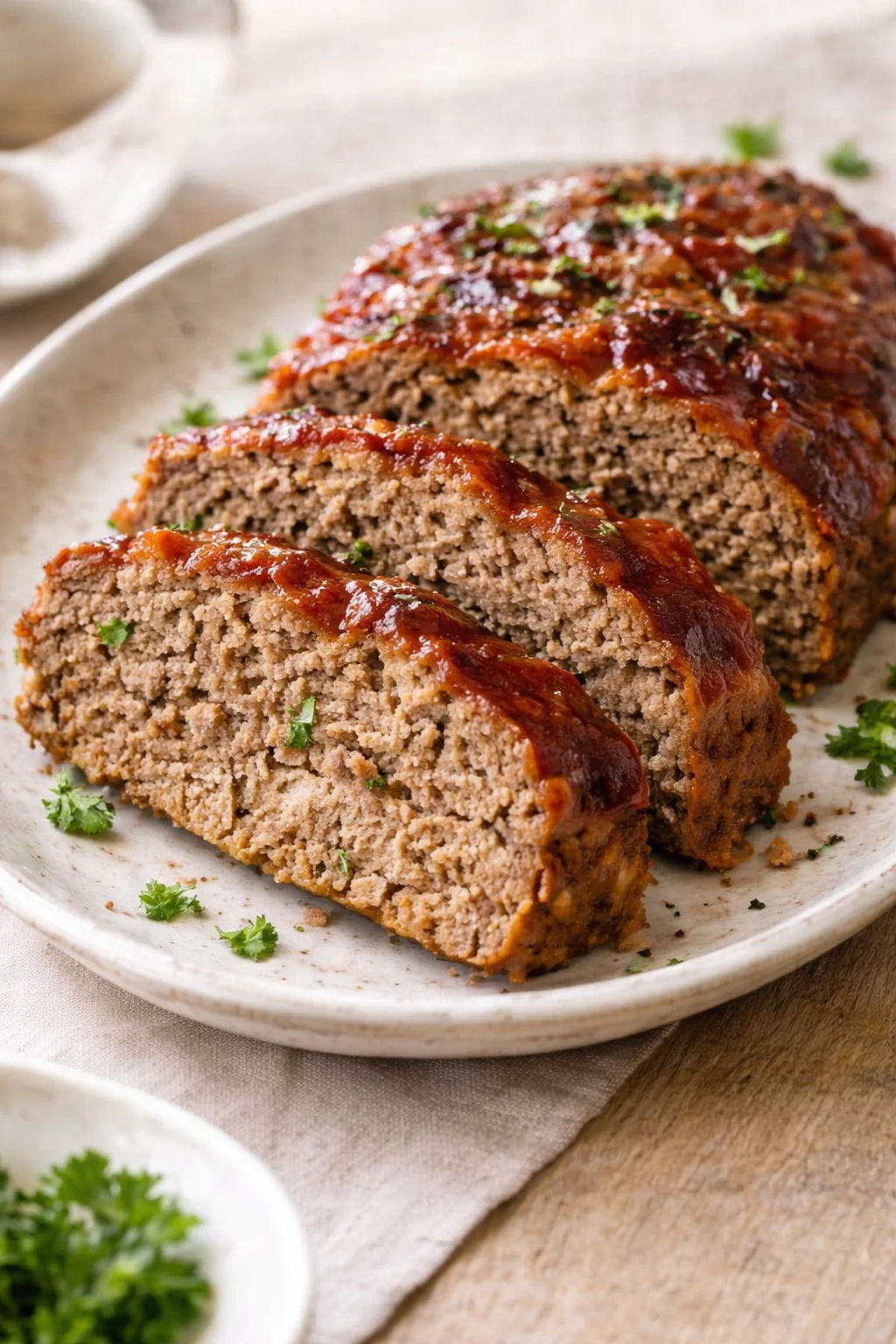 Easy meatloaf recipe with ground beef and savory spices
