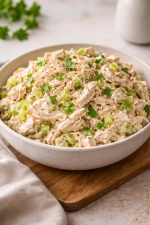Delicious chicken salad inspired by Chicken Salad Chick recipe.