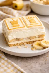 Delicious no-bake banana pudding served in a glass dish