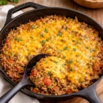 Delicious Texas Hash dish made of beef, potatoes, and spices served in a bowl.