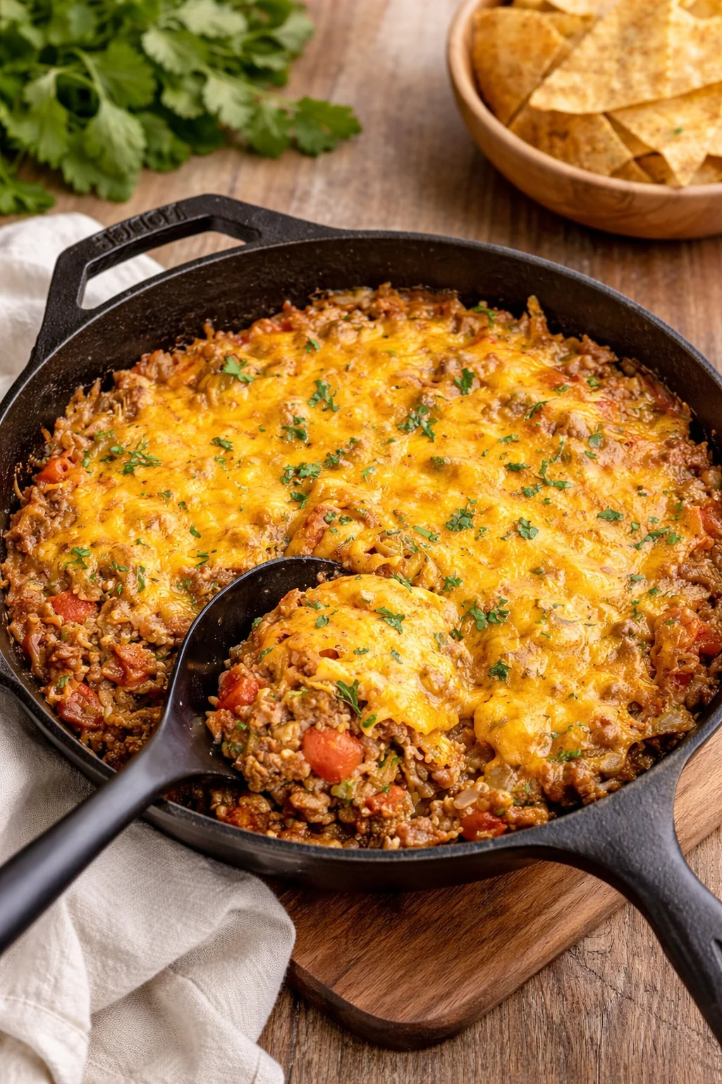 Delicious Texas Hash dish made of beef, potatoes, and spices served in a bowl.