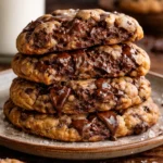 Plate of ultimate chocolate chip cookies fresh out of the oven