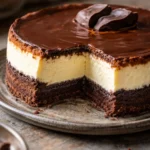 Delicious cheesecake brownies with creamy topping and chocolatey base.