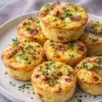 Cheesy Muffin Tin Cottage Cheese Egg Bites fresh out of the oven