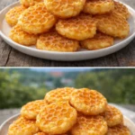 Crispy cottage cheese chips served as a healthy snack option.