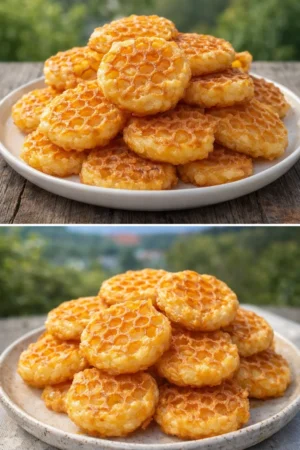 Crispy cottage cheese chips served as a healthy snack option.