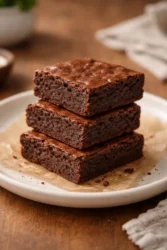 Delicious easy homemade brownies baked to perfection with rich chocolate flavor