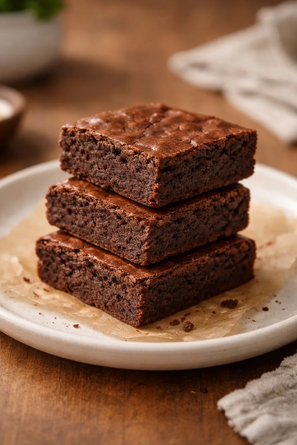 Delicious easy homemade brownies baked to perfection with rich chocolate flavor