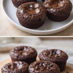 Healthy protein brownie bites with chocolate, a nutritious snack option.