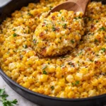 Delicious Honey Butter Skillet Corn served in a skillet for a tasty side dish