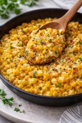 Delicious Honey Butter Skillet Corn served in a skillet for a tasty side dish