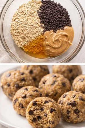 Homemade oatmeal protein balls packed with healthy ingredients.