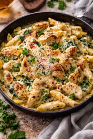 Delicious Marry Me Chicken Pasta recipe with creamy sauce and tender chicken