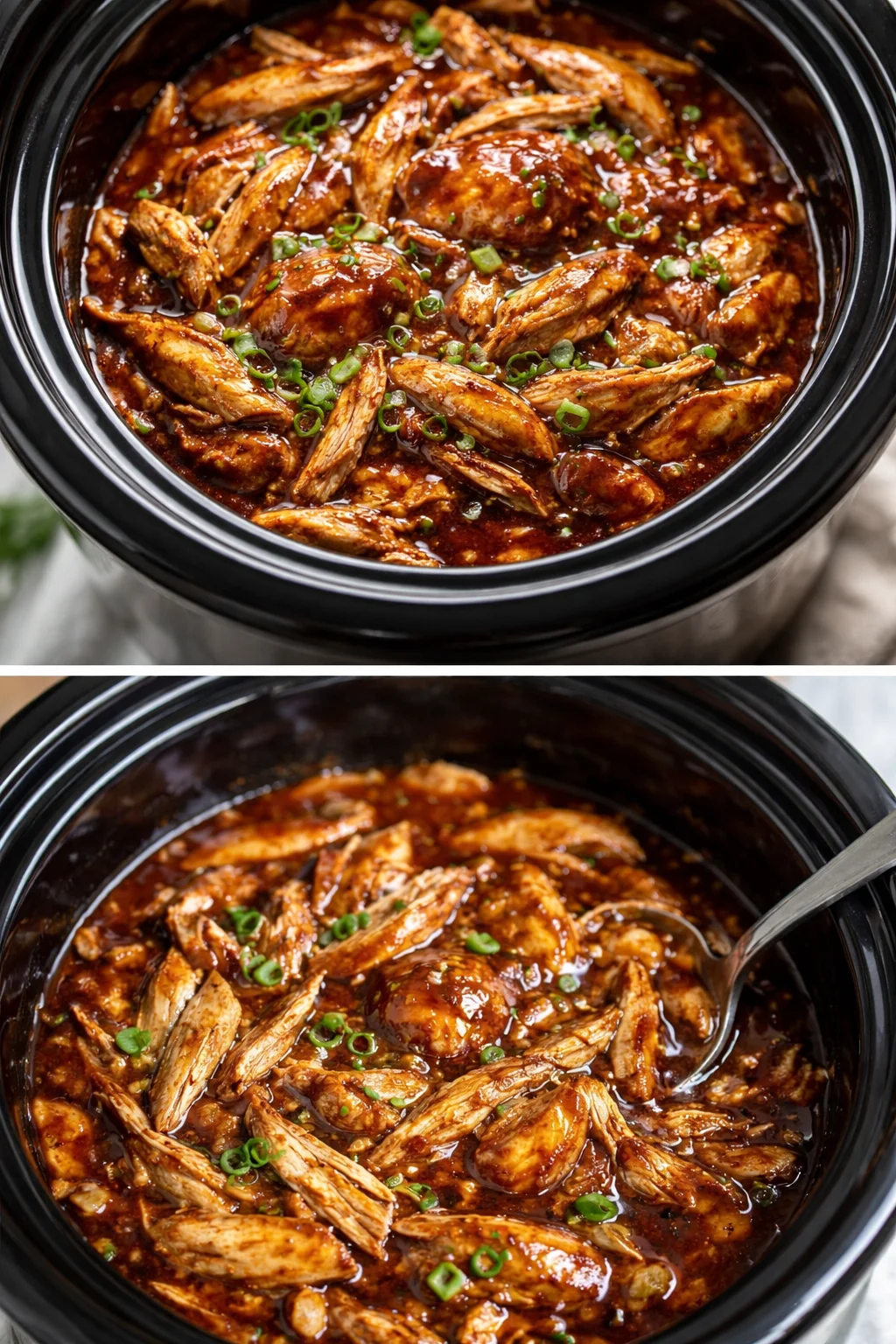 Delicious Bourbon Chicken with a sweet and savory glaze served on a plate