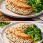 Cream cheese and herb stuffed chicken breast recipe