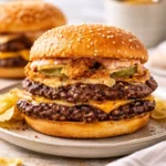 Delicious Southerner Smash Burger with toppings and a toasted bun